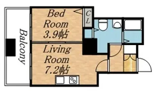 ビッグタワー大通公園【6階】の間取り