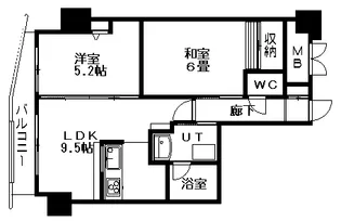 ガーデンハウス南円山Ⅲ【202号室】の間取り