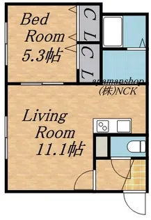 プランタン円山【4階】の間取り