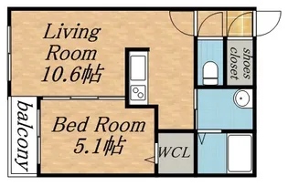 サウススクエア【2階】の間取り