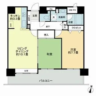 ライオンズヴィアーレ大通第2【0902号室】の間取り