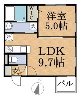 LUCIA南12【303号室】の間取り