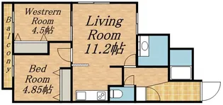 ブランノワールW18.EXE【3階】の間取り