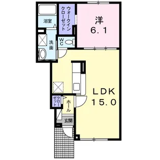 エスポワール・ドゥ・伏見【102号室】の間取り