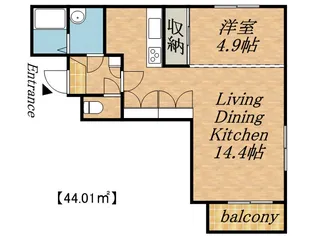 HOKO南高前(ココミナミコウマエ)【3階】の間取り