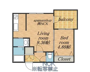 ヴェネーノ円山【1階】の間取り