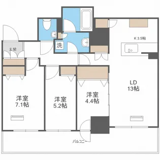 プレミスト札幌ターミナルタワー【3階】の間取り