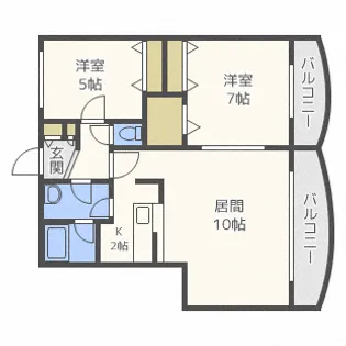 CABIN25【3階】の間取り