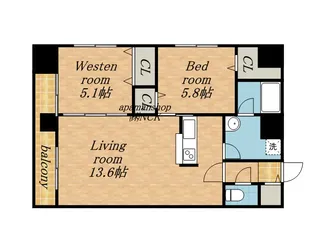 MODENA円山(モデナ円山)【4階】の間取り