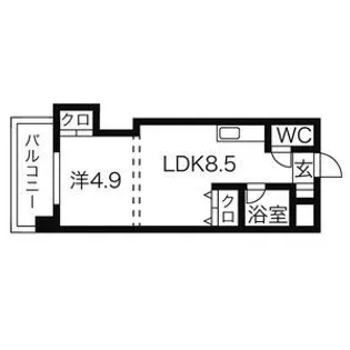 コメンスNO.1【304号室】の間取り