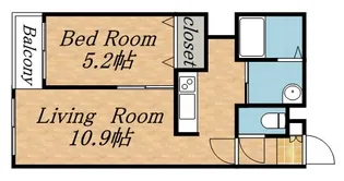 カカオ円山【2階】の間取り