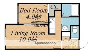 ラフィーネ南3条【4階】の間取り