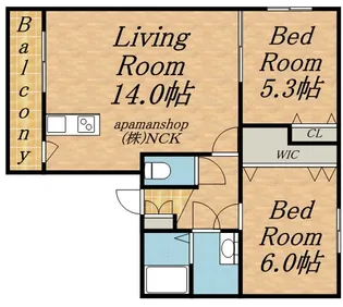 GRANEIGE YAMAHANA【4階】の間取り