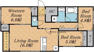 センターフィールド宮の森【3階】の間取り