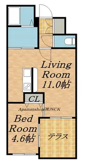 ロテュス1315【1階】の間取り