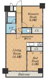 ラディア近代美術館前【4階】の間取り