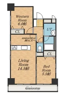 ラディア近代美術館前【2階】の間取り