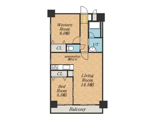 ラディア近代美術館前【6階】の間取り