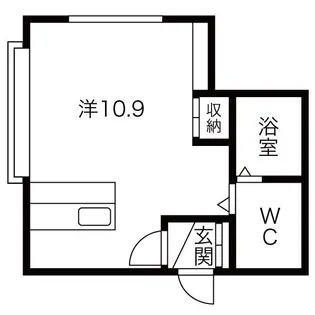 エスコート山鼻公園【101号室】の間取り