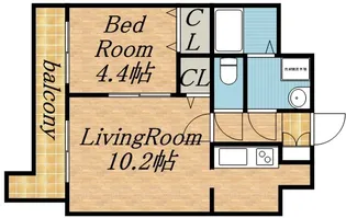 レジディア札幌駅前【5階】の間取り