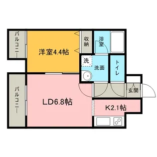 レジディア札幌駅前【10階】の間取り