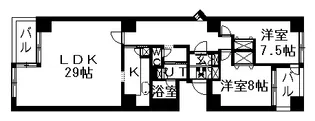 エルミタージュユリ【7階】の間取り