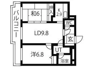 東急ドエルアルス円山公園【2階】の間取り