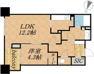 プライムメゾン南2条【8階】の間取り