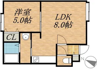 グレースガーデン南円山【2階】の間取り