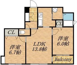 LIEBEN913【7階】の間取り
