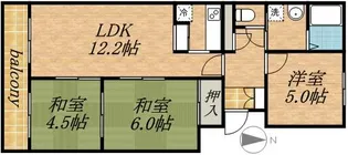 サンギャラリーハイツ山鼻【409号室】の間取り