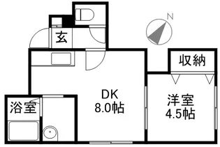 サンライズN5【202号室】の間取り