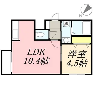 ルピナス宮の森【403号室】の間取り