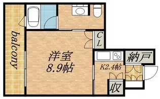 ラフィネタワー札幌南3条【2階】の間取り