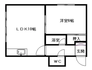 アパートメントアーバン【4階】の間取り