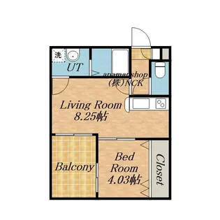 Enchantee医大前(アンシャンテ)【1階】の間取り