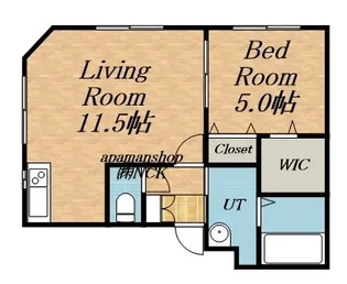 ビリーブ南8条【2階】の間取り