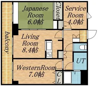 ウッドベル山鼻【2階】の間取り
