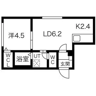 ペシェ北大西【4階】の間取り