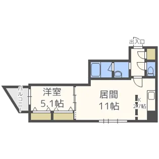 ビッグレジデンス旭ヶ丘【2階】の間取り