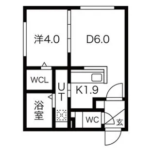 CASA BIANCA札幌駅西口(カーサ・ビアンカ)【401号室】の間取り