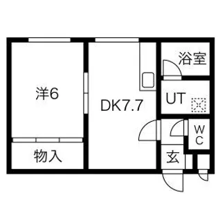 ジュネス大通【206号室】の間取り