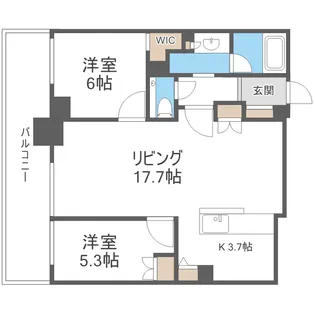 ザ・グランアルト札幌苗穂ステーションタワー【16階】の間取り