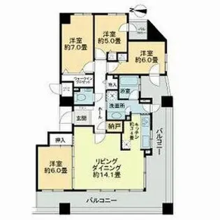 リーベンデール宮の森【0502号室】の間取り