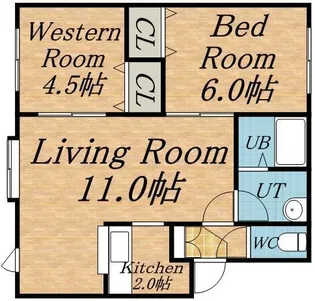 インペリアルコート発寒【101号室】の間取り