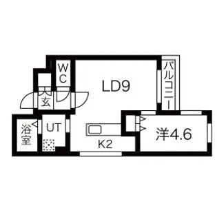 ロテュス1315【2階】の間取り