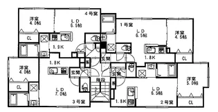 B MONTAGNE【302号室】の間取り