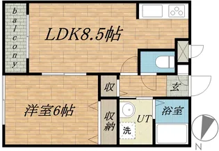 HGS MINAMIASABU 1ST【4階】の間取り