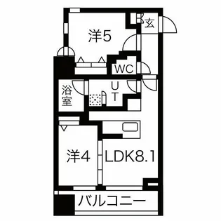 ラ・クラッセ札幌シティフォート【304号室】の間取り
