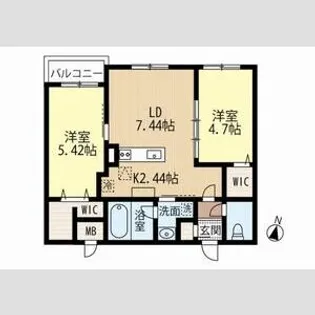 BERLINETTA312【4階】の間取り